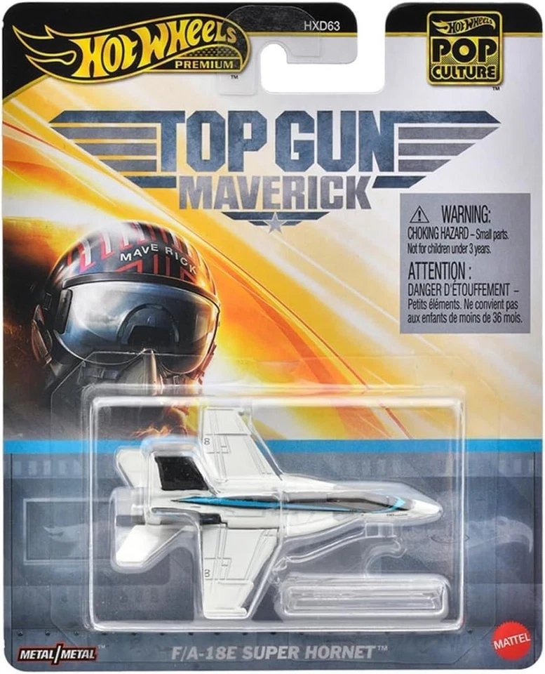 TOP GUN MAVERICK Modellino Aereo F/A 18E SUPER HORNET 8cm Hot Wheels HVJ37 - Immagine 1 di 3