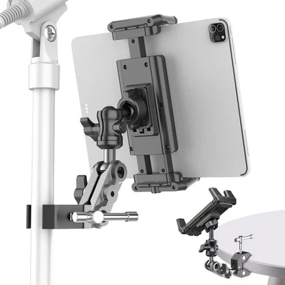 Abrazadera de soporte para teléfono tableta iPad de alta resistencia para soporte de micrófono cinta de correr pelotón Foto 1 de 4