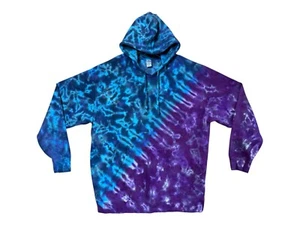 Adult TIE DYE Hoodie | Blue Moon Purple Blotter | Pullover Sweatshirt | Small-5X - Picture 1 of 11