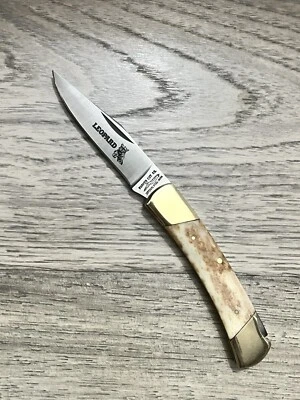 老式 PARKER CUTLERY 折叠口袋刀 LEOPARD 锁背刀 日本制造 — 第 1/4 张图片