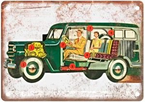 Pubblicità Auto Vintage 1951 Willys Giamaica Brochure Riproduzione Insegna Metallo A1994 - Foto 1 di 2