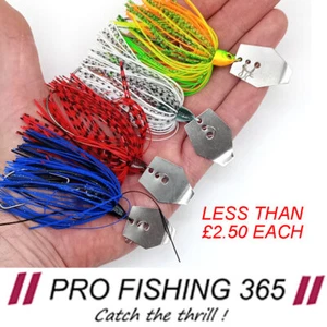 4 x SKIRTED Clatterbait Fishing Lures Savage Pike Perch Trout Chub Bait Gear - Picture 1 of 17
