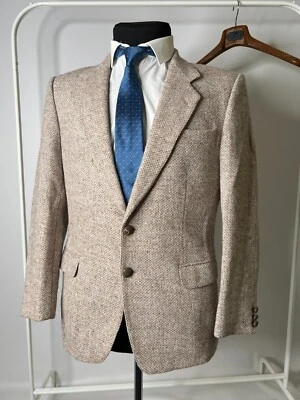 Chaqueta Blazer Harris Tweed St Michael Beige Pura Lana Escocesa Melange Talla 40 Foto 1 de 4