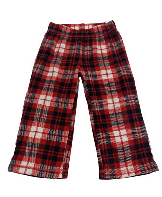 Pantalones deportivos navideños de vellón rojo y negro ropa de salón, usados, ver medidas Foto 1 de 4