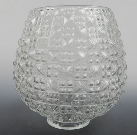 Vintage Acorn Press Clear Glass Embossed Lamp Shade Cover