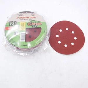 120 Pack Gator 5" Random Orbit Hook & Loop Sanding Discs 120 Grit - Picture 1 of 2