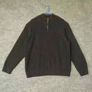 Dockers Sweater Mens Extra Large Preppy 1/4 Zip Up 100% Cotton Long Sleeve - Picture 1 of 10