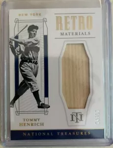 TOMMY HENRICH 04/10 Game Used Bat Relic 2019 Panini National Treasures YANKEES - Picture 1 of 1