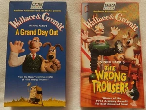 2xVHS Wallace & Gromit/The wrong trousers & A grand day out 93-original englisch - Bild 1 von 2