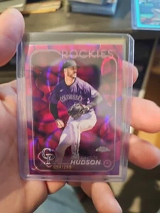 2024 Topps Chrome Update Series USC79 Dakota Hudson refractor de lava púrpura/299 - Imagen 1 de 3