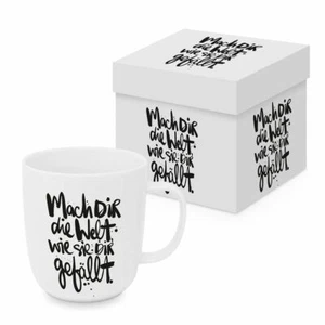 PPD Spruch Mach dir die Welt Mug Kaffeetasse Becher Geschenk - Bild 1 von 1