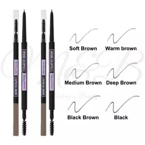 Maybelline Express Brow Ultra Slim Eyebrow Pencil & Brush *CHOOSE SHADE* - Picture 1 of 13