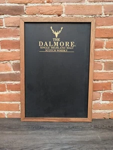 Vintage Chalkboard 22" x 15" Blackboard "The Dalmore Scotch Whiskey" Wood Frame - Picture 1 of 3