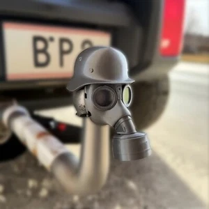 Cover Cap Steel Helmet with Gas Mask Protective Cap Towbar Protection Cap - Picture 1 of 3