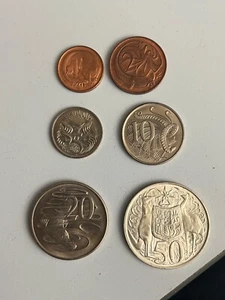 1966 Australian Decimal Coins Set Red Display Case 14th February - Picture 1 of 8