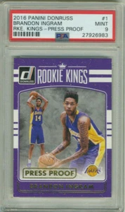 2016-17 Panini Donruss Rookie Kings #1 Brandon Ingram PSA 9 Press Proof Rookie - Picture 1 of 2