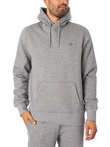 GANT Men's Regular Pullover Hoodie, Grey - Picture 1 of 6