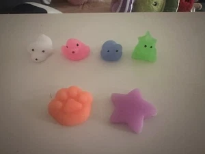Set Of 10 Assorted Squish Toys For Stress Relieve Multiple Colors Free Shipping - Picture 1 of 3