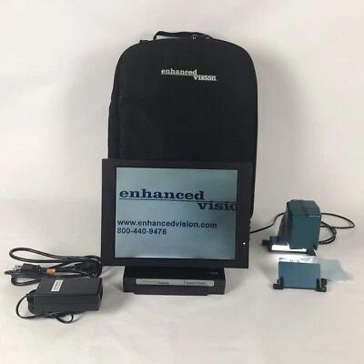  Enhanced Vision Flipper Panel Portable Electronic Low Vision CCTV w/ Case Works - Image 1 of 4