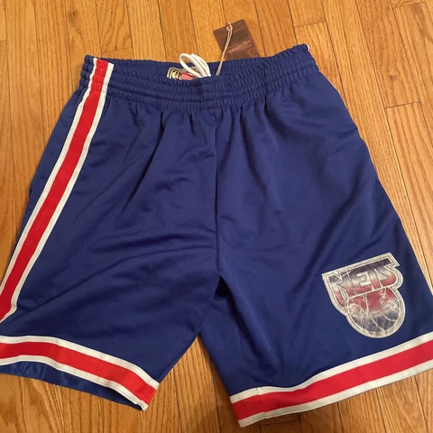 New Jersey Nets Mitchell & Ness NBA 75TH Authentic Swingman Mesh Shorts L $160 Cover