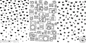 Personal Impressions Background Rubber Stamps Butterfly Butterflies or Hearts - Bild 1 von 4