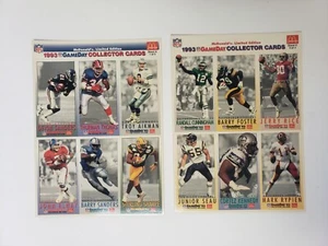 McDonald's 1993 NFL Football Gameday Cards Full uncut Sheets A & C - Picture 1 of 8