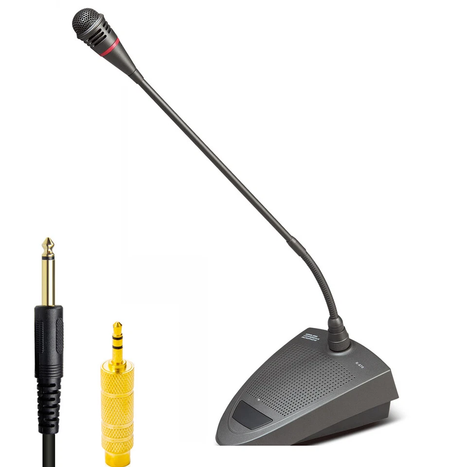 Pro Desl Gooseneck Microphone for Computer Gameing Network Live 3.5 6.5mm 5m - Image 1 of 4