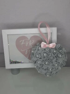 Rosenherz aus Ewigen Kunstrosen  Beste Geschenk  ever Top Qualität - Bild 1 von 5