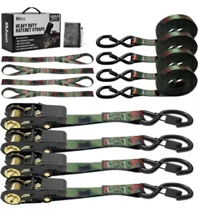 4er-Pack Schwerlast Ratsche Riemen 2200 Pfund 1 Zollx15' Schwerlast für Fracht, Bungie Cords - Bild 1 von 6