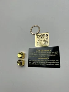 10 Year Wedding Anniversary Plaque and Adult Activity Dice Non-Sexual - Picture 1 of 10