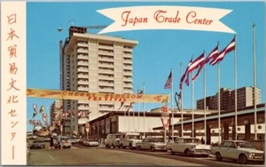 Postal de los años 60 de Los Ángeles, California "JAPAN TRADE CENTER"" Street View/sin usar - Imagen 1 de 2