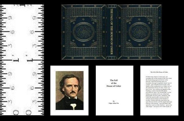LEE ANN BORGIA MINIATURE BOOKS 1:12 SCALE MINIATURE BOOK FALL OF THE HOUSE OF USHER EDGAR ALLAN POE