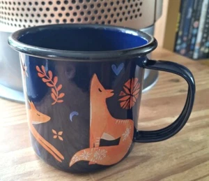 Wild and Wolf" Folklore FOL144 Enamel Mug-Fox, Navy - Picture 1 of 5