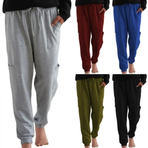 Ladies Loose Fit Sweatpants Running Gym Jogging Pants Lounge Wear Long Trousers - Picture 1 of 12