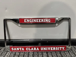 Marco de matrícula de la Universidad de Santa Clara con licencia oficial metal original NUEVO - Imagen 1 de 4