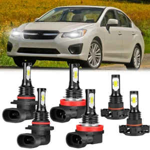 For Subaru Impreza 2012-2016 LED Headlight Bulbs Fog Light Conversion Kit White - Picture 1 of 12