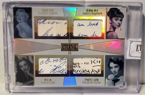 2024 Eternal Cuts QUAD RELIC /50 Marilyn Monroe Liz Taylor Audrey Hepburn Leigh - Picture 1 of 2