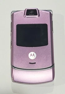 Teléfono celular plegable Motorola RAZR V3m - rosa y plateado (Verizon) muy raro - Imagen 1 de 3