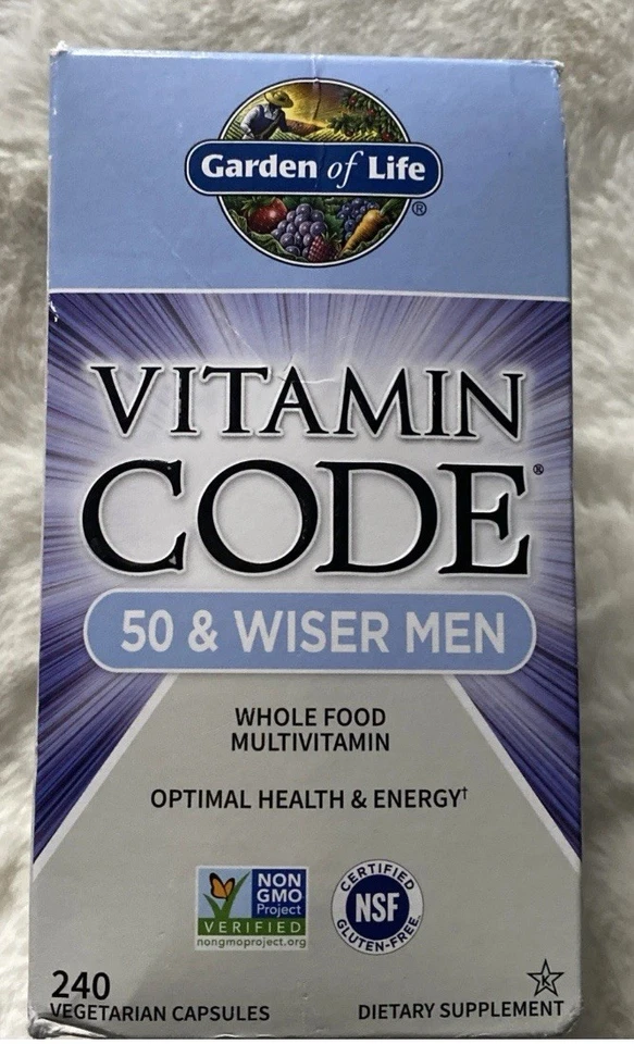 Garden of Life Vitamin Code 50 & Wiser Men suplemento multivitamínico 240 cápsulas 6/26 Foto 1 de 1