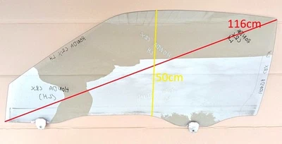 Honda CRX 3 Doors Model 1988 91 Window Glass Assy Left Door - Image 1 of 4