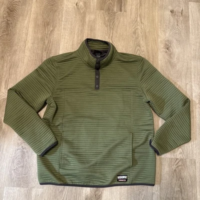 GERRY Hombres Chaqueta Talla XL Verde Pullover Suéter 1/4 A Presión Acanalado Manga Larga Foto 1 de 4