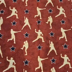 New, Unwashed Wilmington Fabrics 7th Inning Stretch Baseball Pattern 1 Yard - Picture 1 of 5