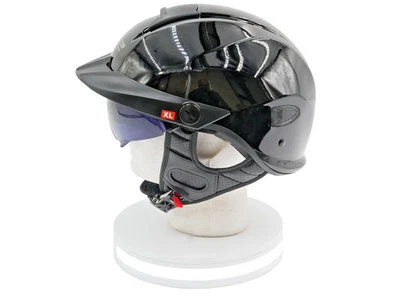 LS2 Rebellion 半头盔光泽黑色 XL - 590-1005 — 第 1/4 张图片