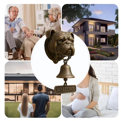 AUS Funny Dog Head Bell,Dog Welcome Doorbell,Resin Animal Chill Frog Chime Decor - image 1 of 4