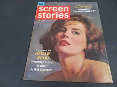 Screen Stories Magazine February 1962 Natalie Wood Judgment at Nuremberg Dell - Image 1 of 4
