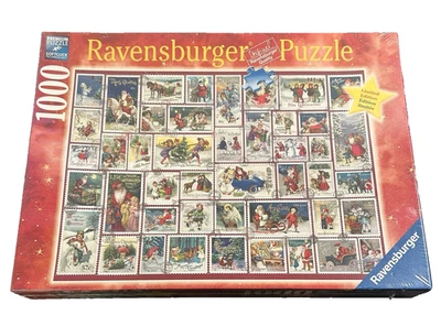 Ravensburger 1000 Pc Jigsaw Christmas Wishes Stamps Barbara Behr Limited Edition - Image 1 of 4
