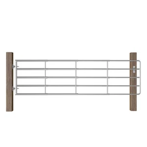 Field Gate Farm Gate Garden Gate Farm Door (45.3"-118.1")x35.4" Silver vidaXL - Picture 1 of 6