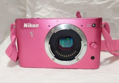 Nikon 1 J2 Pink Mirrorless Camera Body Excellent Condition Working - Image 1 of 3