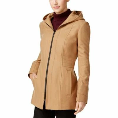 London Fog Hooded Wool Blend Walker Coat Camel.Size UK Large/US Medium.BARGAIN. - Image 1 of 2