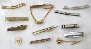 Tie Clip Vintage Lot Dior Swank and Others Gold and Silver Tone Mens Accessories - Picture 1 of 4
